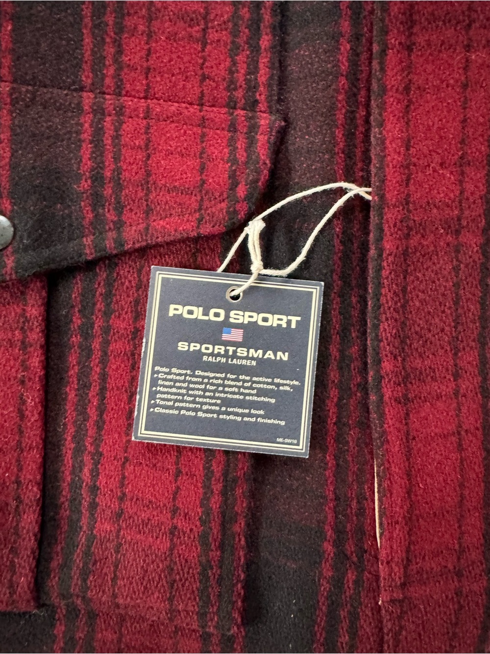 Vintage Polo Ralph Lauren Sportsman Vest Wool Plaid | LARGE NWT - Picture 11 of 14
